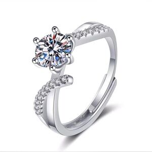 Moisanite ring 925 silver